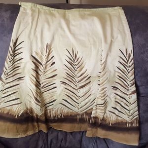 Green,brown & tan skirt